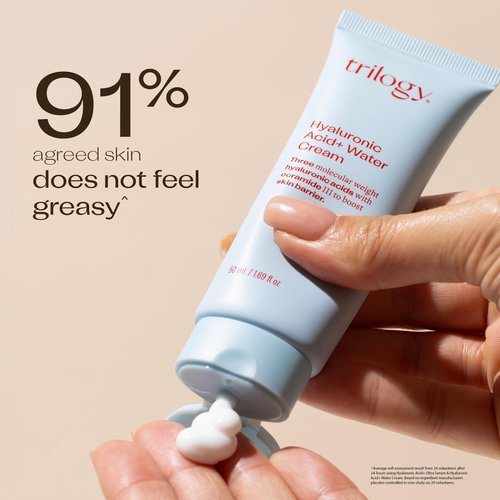 Trilogy Hyaluronic Acid+ Water Cream Lightweight Hydration with Ceramides and Glycoin 1.69 fl oz