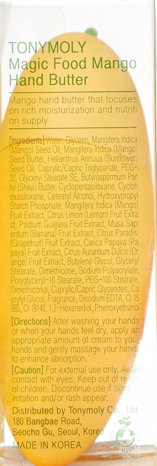 TONYMOLY Magic Food Mango Hand Butter - Nourishing Moisturizer, 1.5 Fl Oz for Soft Skin