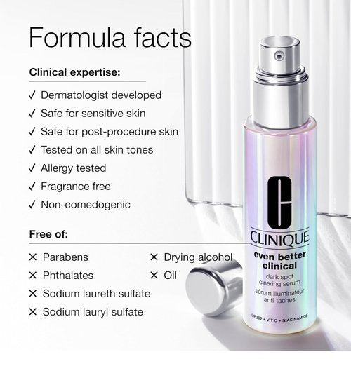 Clinique Even Better Clinical Dark Spot Clearing Serum - Brightening & Soothing for All Skin Types