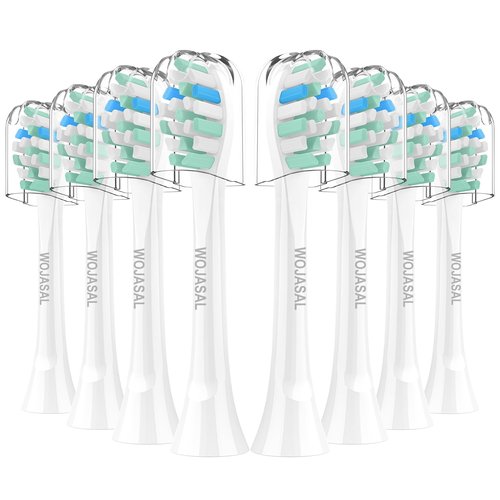 Replacement Brush Heads Compatible with Philips SoniCare Electric Toothbrushes, Dupont Bristles for Effective Cleaning, Snap-on System, 8 Pack, White