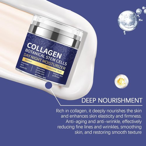 Grospe Collagen Face Lift Cream - Hydrating Anti-Aging Moisturizer with Plant Stem Cells | 1.76 Oz