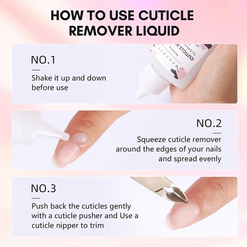 Makartt Cuticle Remover Liquid - 50ml Professional Softener Cream for Dry Cuticles | Salon-Quality Nail Care