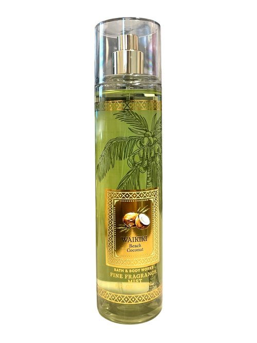 Bath & Body Works Waikiki Beach Coconut Fragrance Mist - 8 Fl Oz | Tropical Scent for Refreshing Hydration