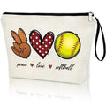 Softball Gifts for Women Girl Zipper Bag Funny Gifts for Softball Lover Softball Stuff Sport Season Gifts at the Games Day Makeup Bag Birthday Thanksgiving Christmas Gifts for Her Sister Friends BFF