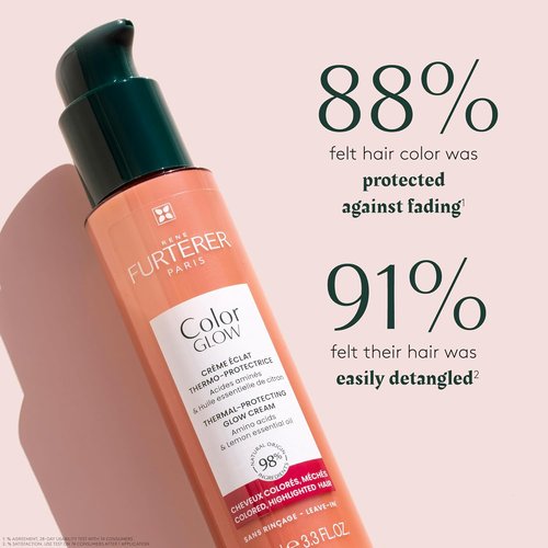 René Furterer Color Glow Thermal-Protecting Glow Cream - Amino Acids & Lemon Oil | 3.3 Fl Oz