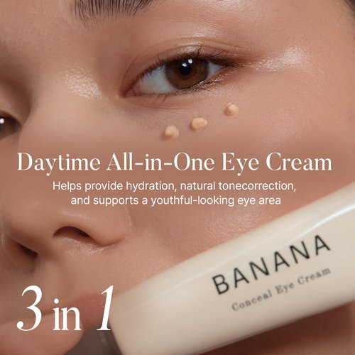 Shaishaishai Banana Conceal Cream - Hydrating Under Eye Cream for Dark Circles & Fine Lines, 0.52 oz