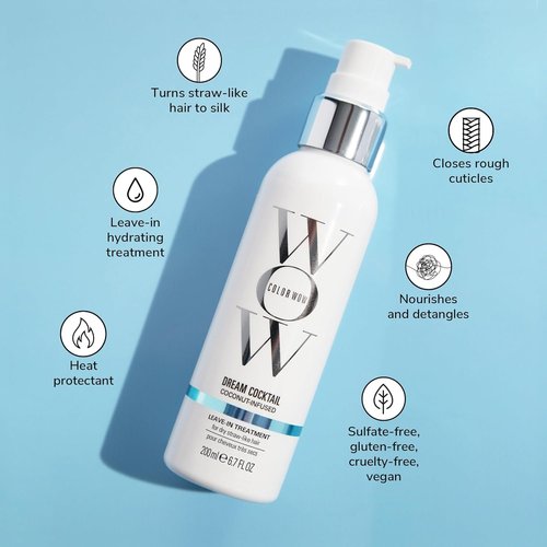 COLOR WOW Dream Cocktail Leave-In Treatment - Coconut Infused for Silky, Frizz-Free Hair | Heat Protectant & Blow Dry Boost