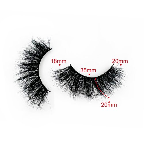 Mink Lashes 20 Pairs Dramatic Thick 5D False Eyelashes 20mm Wispy Fake Eyelashes Pack, by Kmilro (LD06)