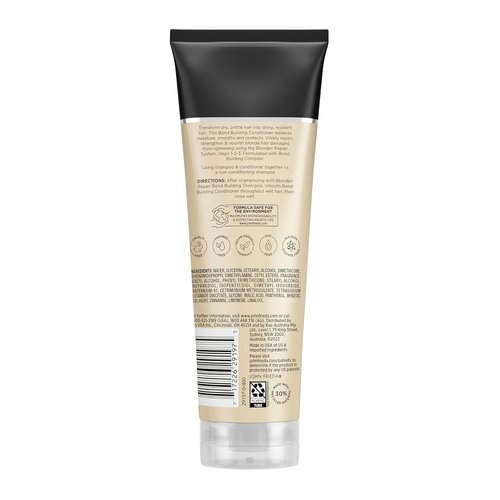 John Frieda Blonde+ Hair Repair Conditioner - Bond Building Complex for Moisture Restoration | 8.3 Oz