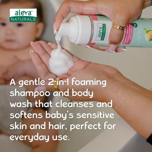 Aleva Naturals Hypoallergenic 2-in-1 Hair and Body Wash - Tea Tree Oil Formula for Sensitive Skin | 200ml