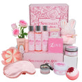 Valentine's Day Gifts for Her, 16Pcs Rose Spa Bath & Body Care Set with Bath Bombs & Lotions, Relaxing Home Spa Gift Kit for Mom Wife Girlfriend, Ideal for Mother’s Day Birthday Women Gift Sets