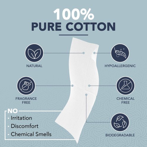 Dermacotton 100% Pure Cotton Face Towels – 80 Count Large Disposable Wash Cloths for Face Washing, Makeup Removal & Acne Care | Ultra Soft, Hypoallergenic & Fragrance-Free
