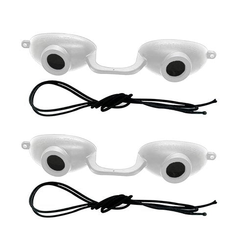 Super Sunnies Flex UV Eye Protection, FDA Compliant Tanning Bed Goggles, Red Light Therapy Glasses - White