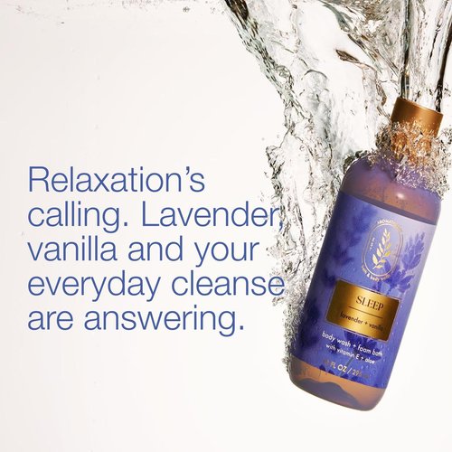 Bath & Body Works Lavender Vanilla Body Wash & Foam Bath, Aromatherapy Cleanser with Vitamin E & Aloe, Non-Drying & Gentle for Daily Use, 10 fl oz - 2 Pack