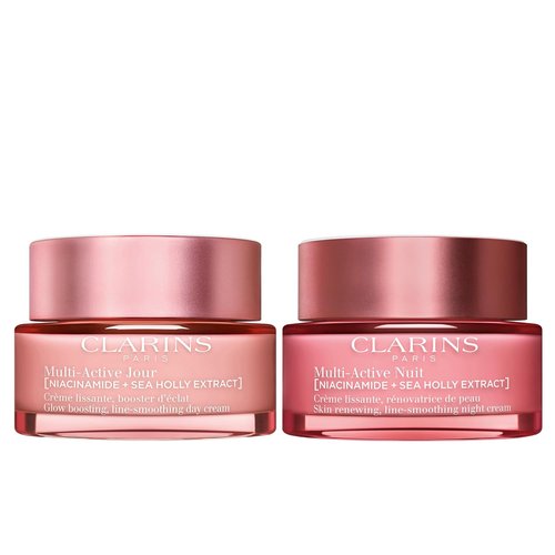 Clarins Multi-Active Face Moisturizer Bundle - Niacinamide for Smooth Fine Lines | Even Tone & Texture | Boost Glow