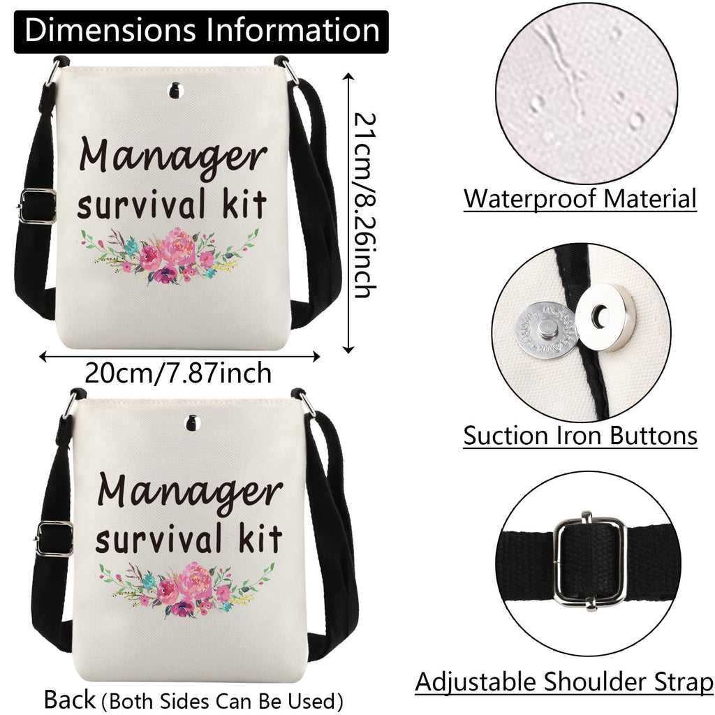 WCGXKO Manager Survival Kit Zipper Pouch Makeup Bag for Leader Manager Coworker (Manager XK)