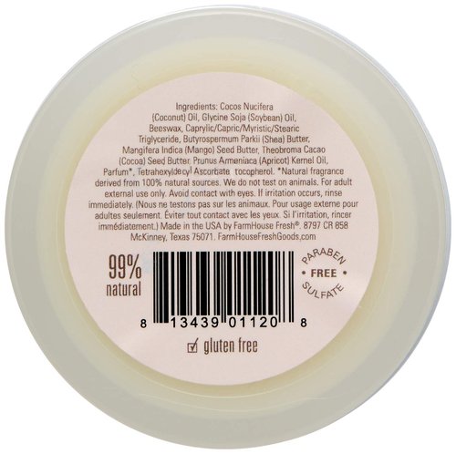 FarmHouse Fresh Marshmallow Melt Shea Butter Balm - Nourishing All-Purpose Moisturizer, 1.25 Fl Oz