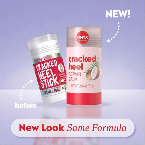 Onyx Professional Cracked Heel Repair Balm Stick - Moisturizing Treatment for Dry Feet, Coconut Scent, 1 Pack
