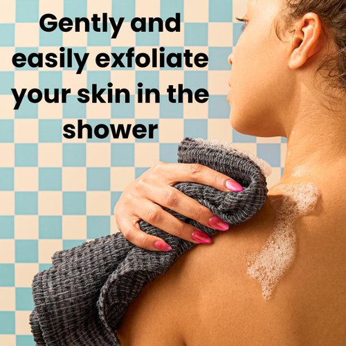 Kai Beauty Full Body Scrubbing Shower Towel, Rich Lather Nylon Towel for All Skin Types, Easy Rinse and Clean, Exfoliate Dead Skin and Cleanse Impurities, Japanese Exfoliating Washcloth
