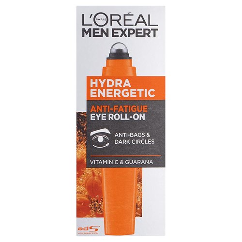 L'Oréal Men Expert Eye Roll-On - Anti-Fatigue Formula with Vitamin C | Reduces Dark Circles (10ml)
