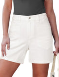 Luvamia Jean Shorts - Women's High Waisted Stretchy Denim Jorts with Pockets | Casual Summer Style