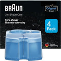 Braun Clean & Renew Refill Cartridges - Replacement Shaver Cleaner Liquid Solution | Pack of 4