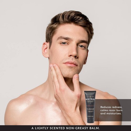 Mistral After Shave Balm - Bourbon Vanilla | Hydrating Non-Greasy Moisturizer with Aloe & Jojoba Oil - 2.7 Fl Oz