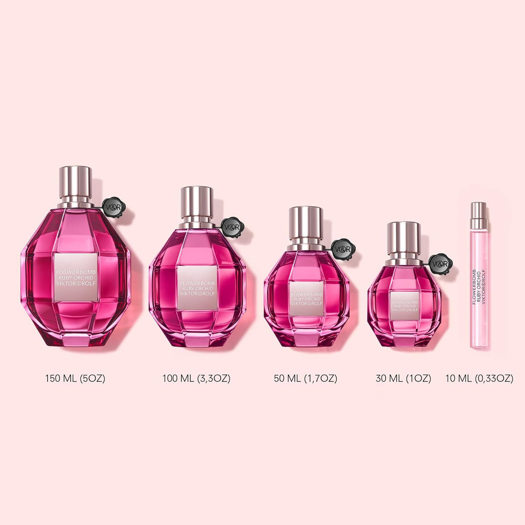 Viktor&Rolf - Flowerbomb Ruby Orchid Eau de Parfum - Floral & Fruity Women's Perfume with Vanilla & Peach Notes