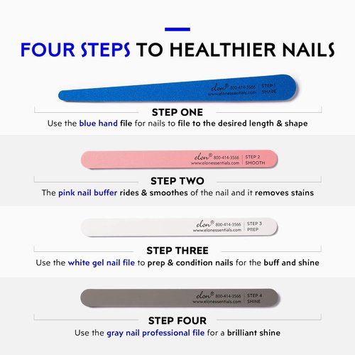 Elon Essentials Kit for Healthy Nails - Nail Conditioner, Cuticle Oil & File Set for Daily Strengthening