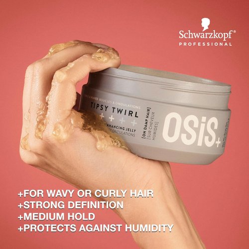 OSiS+ Tipsy Twirl Curl Cream - 10.1 Fl Oz Medium Hold Curl Enhancer for Defined Waves & Humidity Protection
