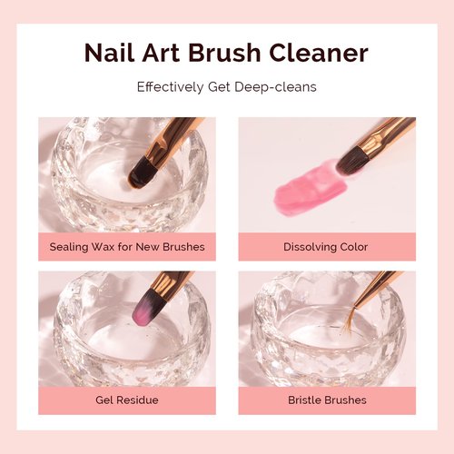 MelodySusie Nail Brush Cleaner, Acrylic Gel Nail Brushes Cleaning & Restoration Wax and Gel Removing Solution for Manicure Salon at Home 80ml/2.71fl.oz