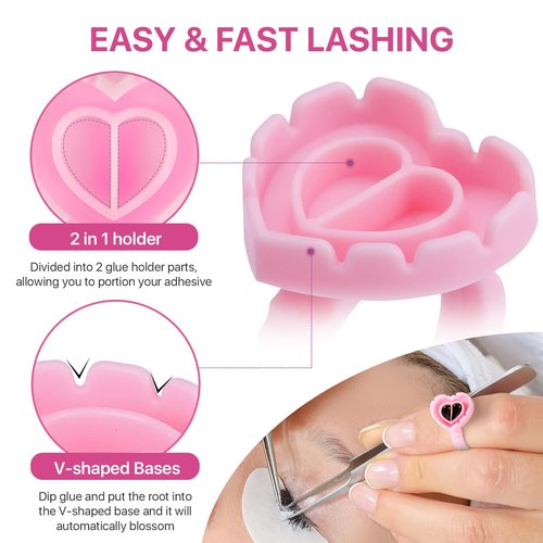 Pretty memory 152 PCS Eyelash Extension Kit with Lash Mannequin Head, Lash Training Kit for Beginners with Fan, Eyelash Extension Glue and Remover Cream, Tweezers for Practice