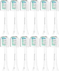 Philips Sonicare Toothbrush Replacement Heads - 12 Pack White for Superior Oral Care