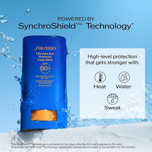 Shiseido Ultimate Sun Protector Clear Stick SPF 60+ | Lightweight, Invisible Sunscreen - 0.7 oz & Lotion SPF 60+ - 150 mL