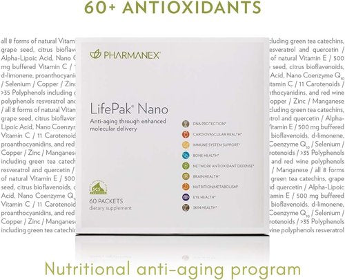 Nu Skin Pharmanex LifePak Nano - Daily Nutrient Supplement for Health & Immunity | 60 Convenient Packets