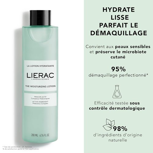 Lierac Moisturizing Face Toner - Hydrating & Gentle Makeup Remover for All Skin Types | 200ml Bottle