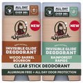 Dr. Squatch Invisible Glide Natural Men’s Deodorant – Smooth Glide, No Stains – Aluminum Free Deodorant Men – Safe for Sensitive Skin – Wood Barrel Bourbon + Rainforest Rapids, 2.65oz (2-Pack)