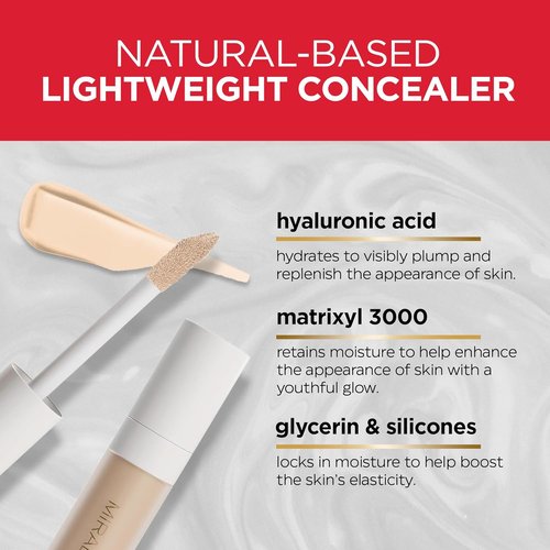 Mirabella Invincible Under Eye Concealer - Full Coverage Hydrating Formula for Dark Circles | Fair F60