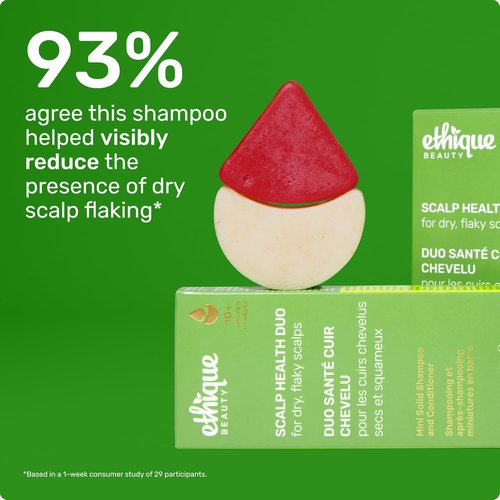 Ethique Beauty Mini Sampler Shampoo & Conditioner Bar Set - Scalp Health with Oatmeal | Plastic-Free, Vegan - Travel Size 2 Pack