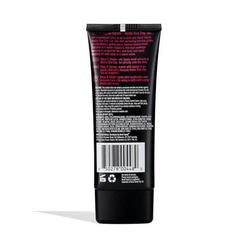 Bondi Sands GLO Matte One Day Tan - Flawless Bronze Finish for Face & Body | Transfer & Water Resistant | 100 ml/3.38 Oz