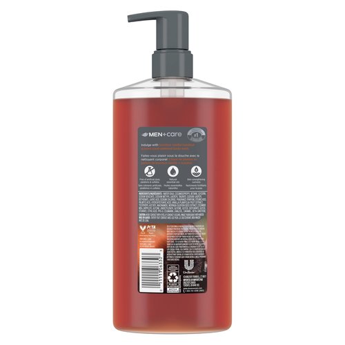 DOVE MEN + CARE Plant-Based Bourbon Vanilla + Hazelnut Body Wash for Men For Moisturized Skin 26 Fl Oz