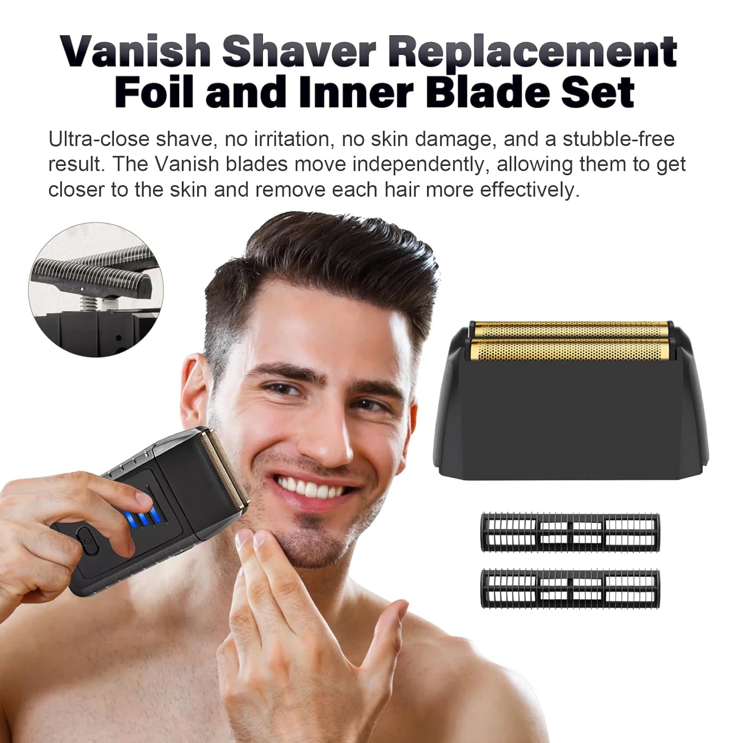 Wahl 5 Star Series Vanish Shaver Replacement Foil - Super Close Shaving Blade | Black