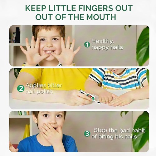 Nail Biting Treatment for Kids, 10 ML Nail Biting Prevention, Safe & Effective Solution to Help Break Nail-Biting Habit, Thumb Sucking Deterrent, Bitter Taste Formula, Easy to Apply