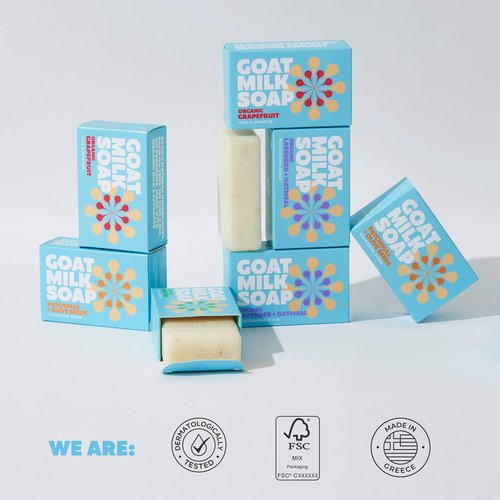 Skin Said Yes Goat Milk Soap Bar - 8 Bars 4 Unique Scents | Crafted in Greece | All Natural, Organic, Goats Milk Soap - Nourishing, Ideal for Sensitive Skin - Perfect for Kids, Men, and Women