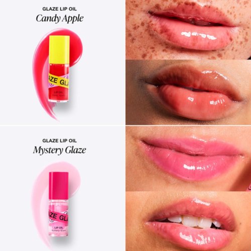 INNBEAUTY Project Iconic Lips Glaze Duo, Hydrating Vegan Lip Oil Gloss Hybrid, x2 0.2 OZ