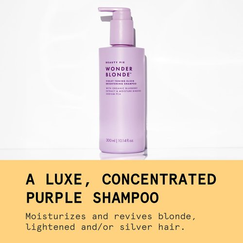 Beauty Pie WonderBlonde Violet Toning Elixir Brightening Shampoo – 10.14 fl oz (300 mL) Purple Shampoo for Blonde & Silver Hair – Anti‑Brass, Hydrating, Shine‑Enhancing Formula