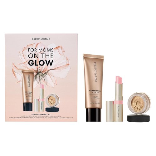 bareMinerals 3-Piece Clean Beauty Gift Set - Tinted Moisturizer SPF 30, Under-Eye Brightener & Lip Gloss Balm