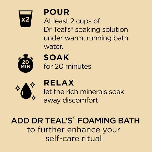 Dr Teal's Epsom Salt Magnesium Soak, Vanilla Comfort, 3 lbs (Pack of 4)