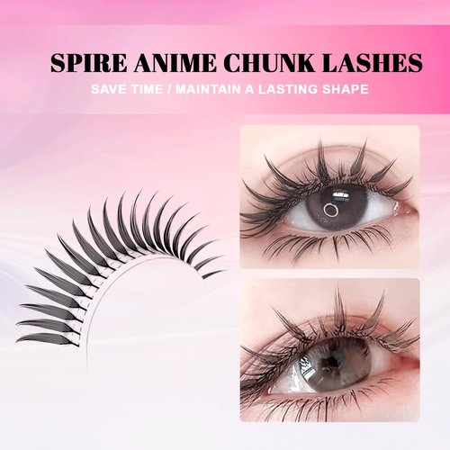 TDANCE Premade Anime Spire Lash Extensions for Professional Lash Artists - Anime Lashes Extensions, Plume Flake Lash Extensions, Lightweight, Perfect for Salon Use Comic Spire Lashes (0.07-C,8-15mm)
