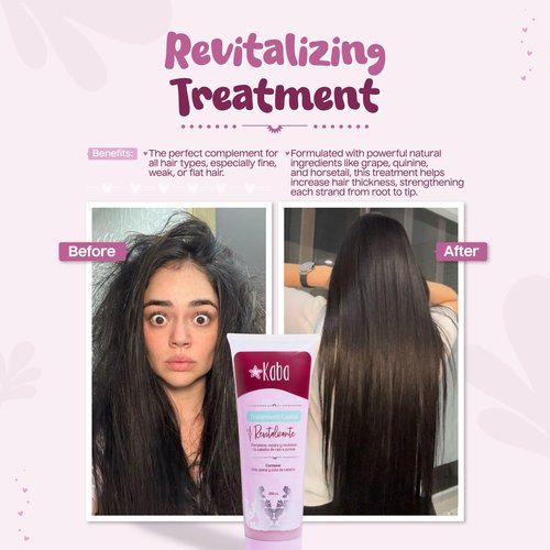 D'Luchi Kaba Revitalizing Hair Treatment with Grapes, Cinchona and Horsetail for Thicker & Fuller Hair, Moisturizing and Restoring Hair Treatment - 7.8 Oz